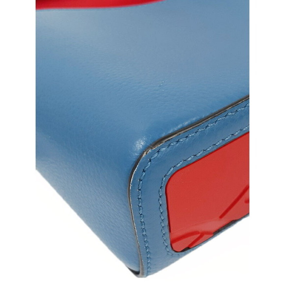 Christian Louboutin Kypipouch leather crossbody bag blue calf leather - Picture 4 of 9